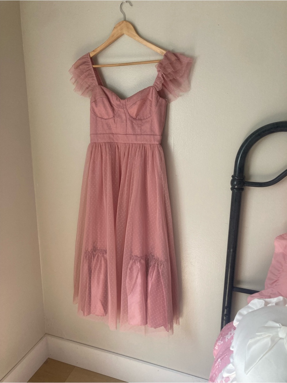 Pink Ruffle Prom Dress